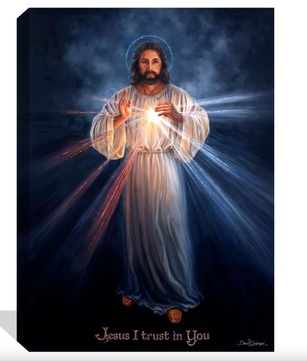 10"x14"x.75" Gallery Wrap Canvas - Divine Mercy