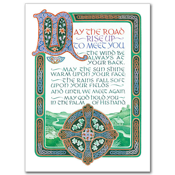 May the Road Rise Up Irish Blessing Message Card