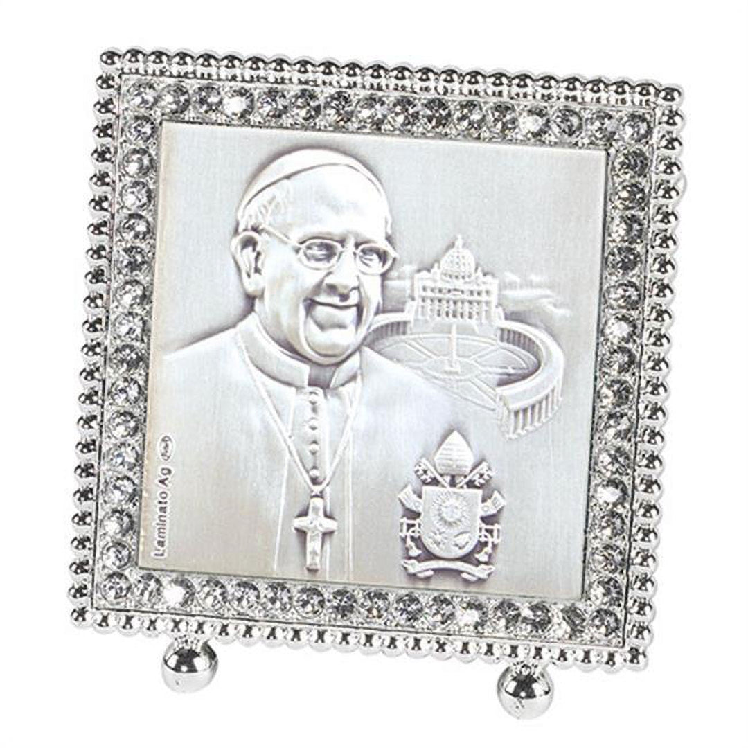 Pope Francis Silver Crystal Frame