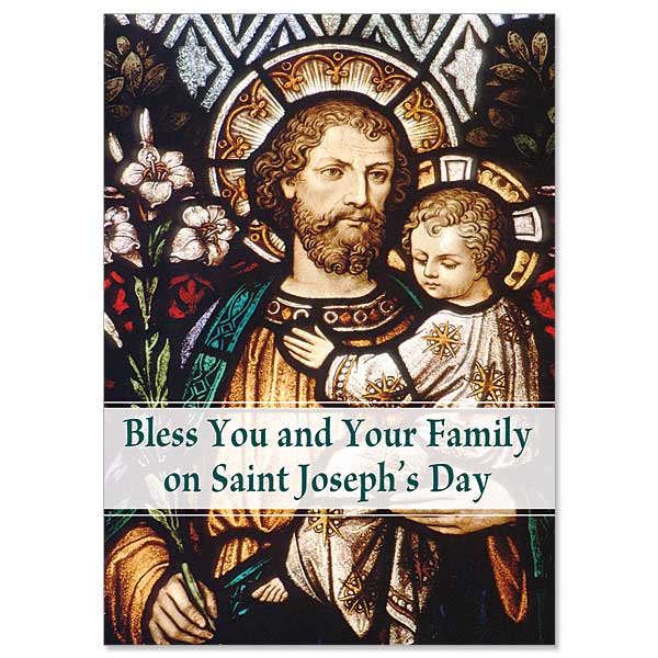 Bless You and Your Family St. Joseph's Day Card