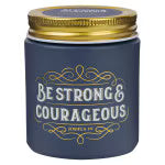 Be Strong and Courageous Fireside Blue Spruce Scented Candle - Joshua 1:9