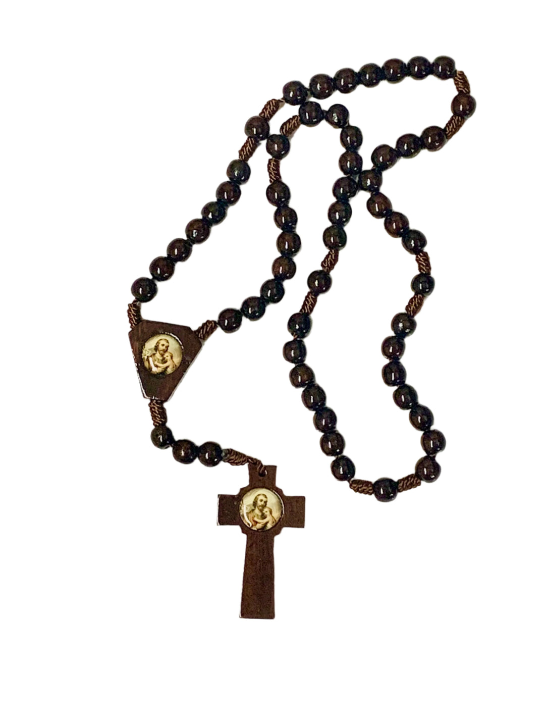 8MM Brown Wood St. Joseph Chaplet