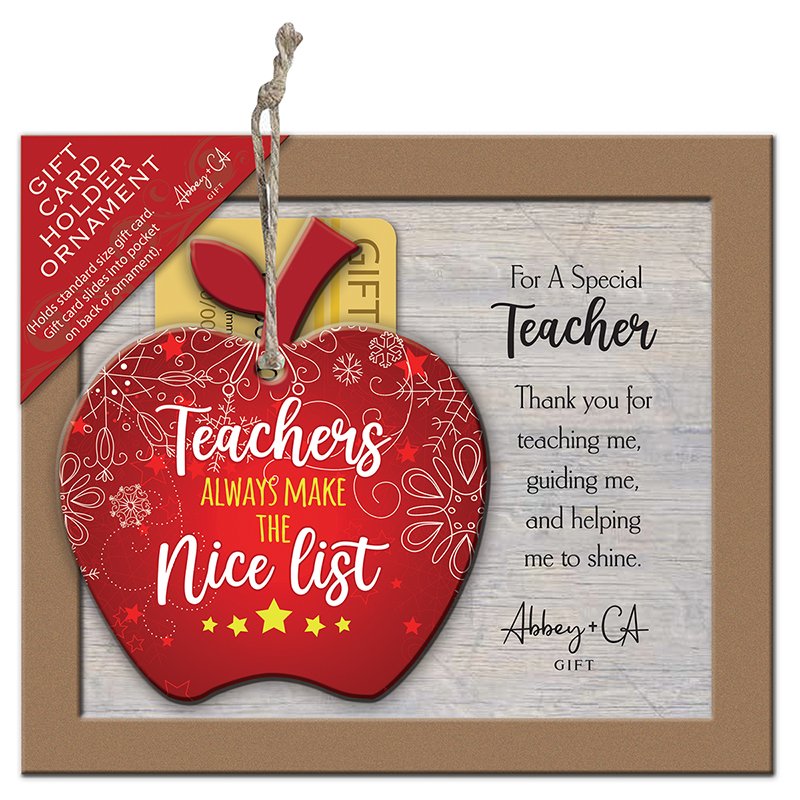 Teacher's Gift Card Holder Christmas Ornament