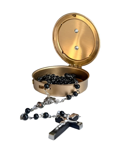 Black Communion Rosary Gift Set