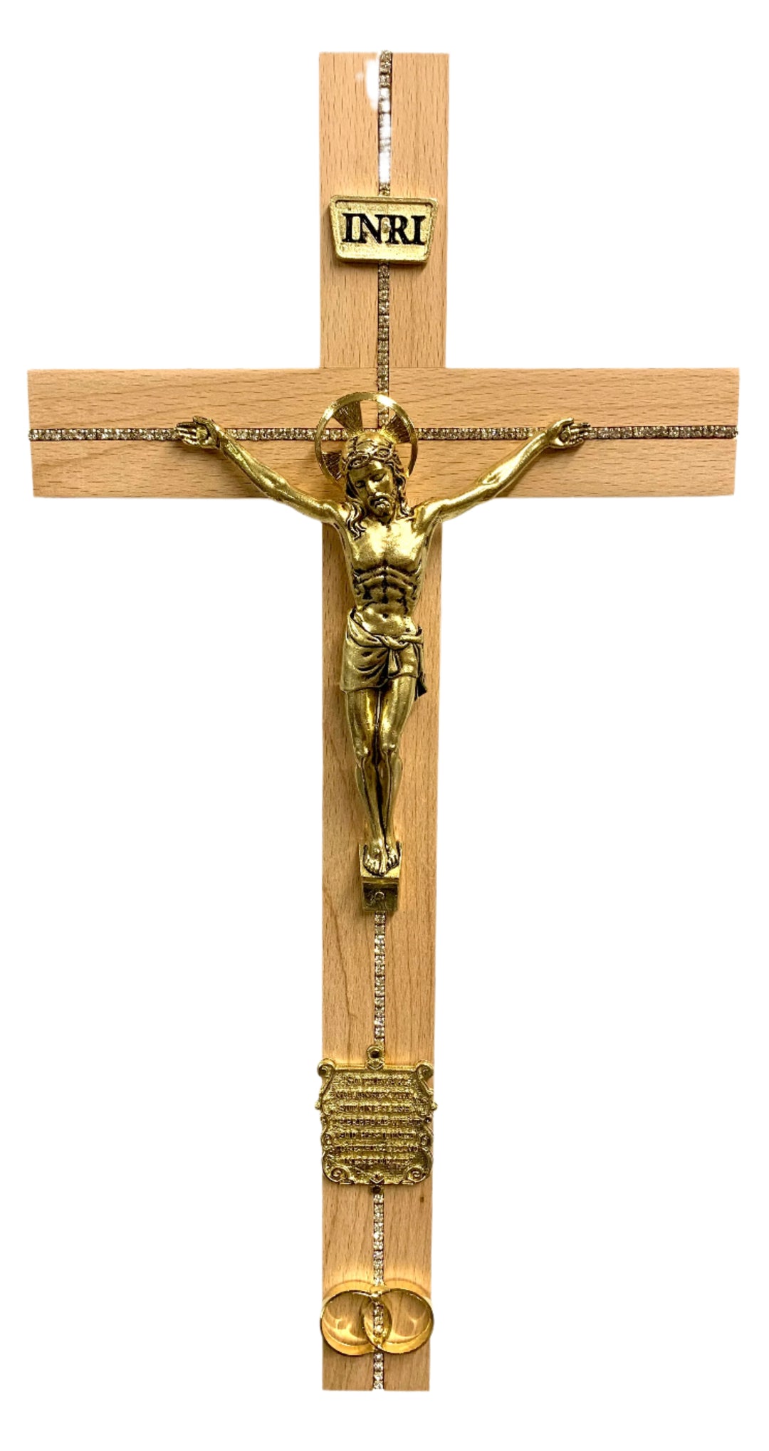 16" Wedding Crucifix Gold or Silver Corpus