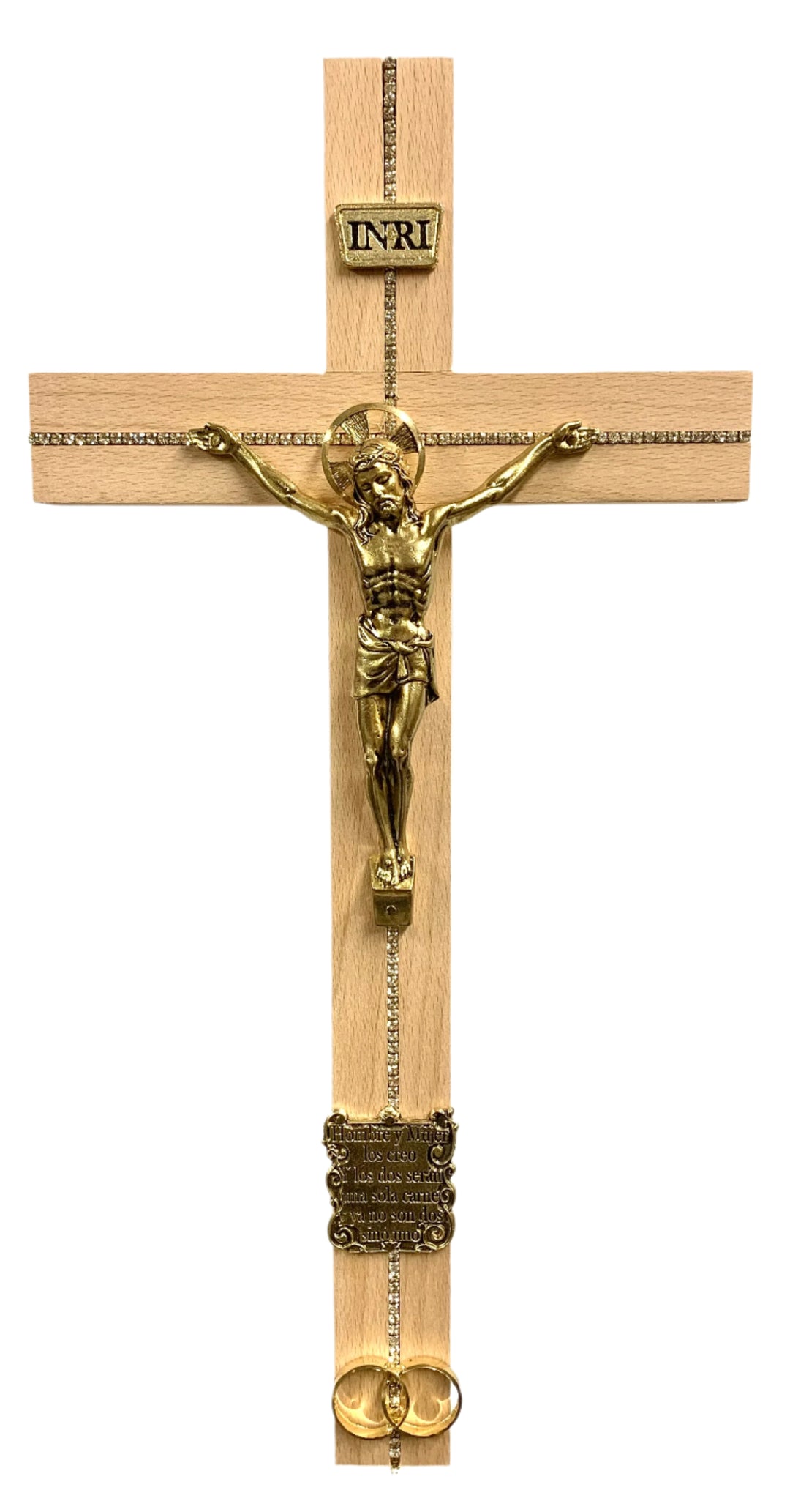 16" Wedding Crucifix Gold or Silver Corpus