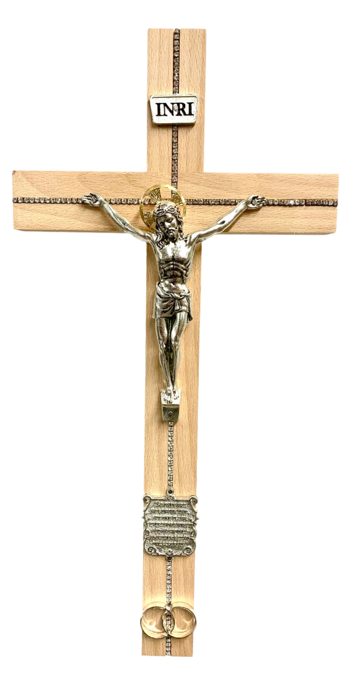 16" Wedding Crucifix Gold or Silver Corpus