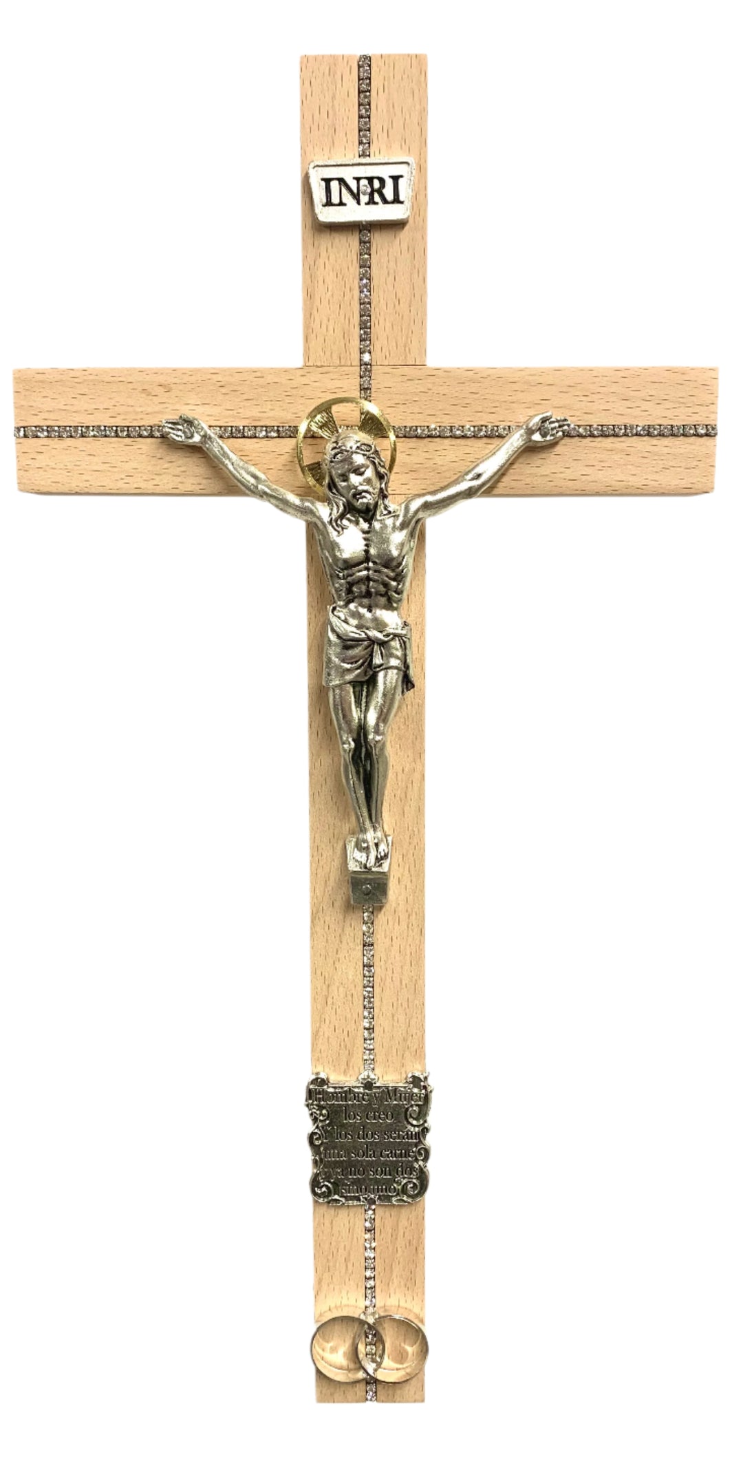 16" Wedding Crucifix Gold or Silver Corpus