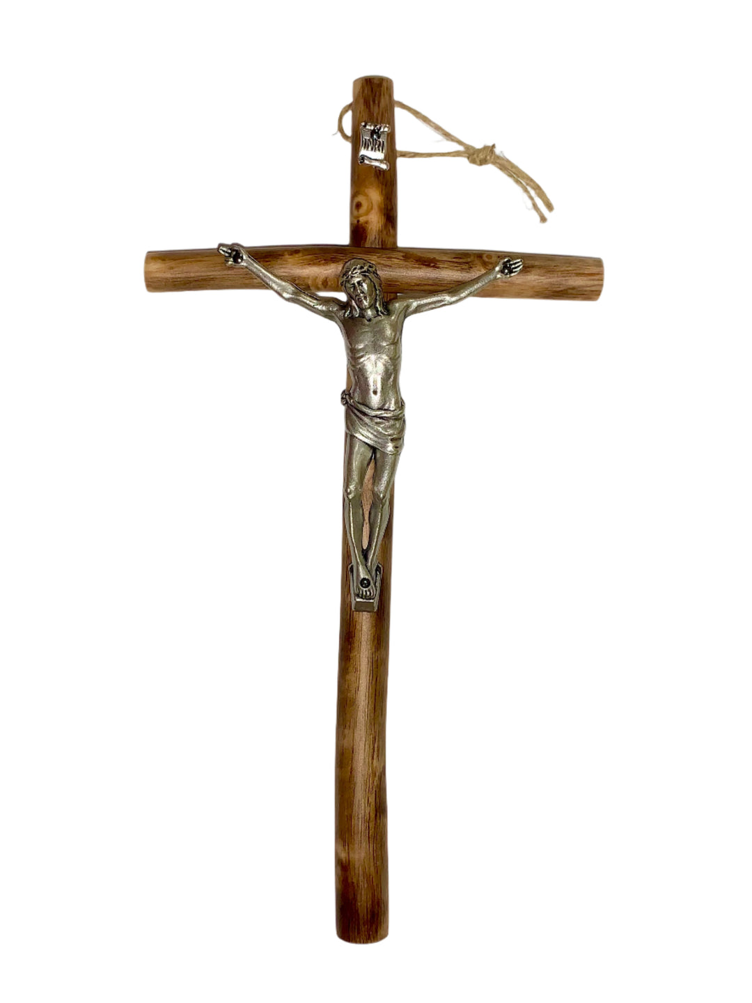 9" Olive Wood & Pewter Crucifix