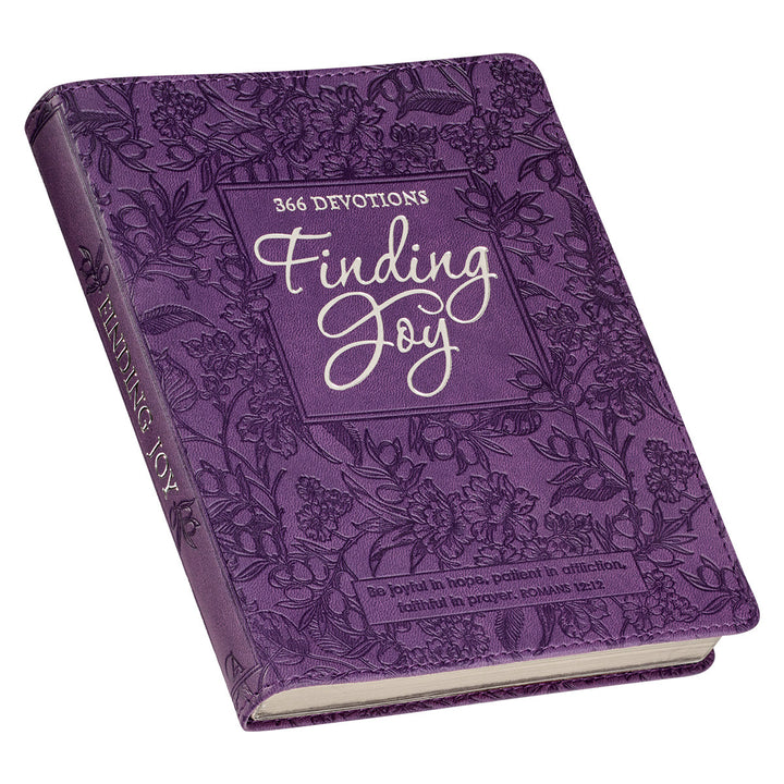 Finding Joy Purple Faux Leather Daily Devotional