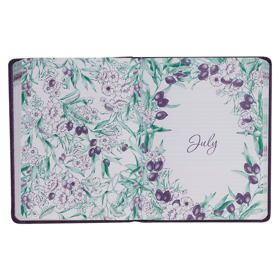 Finding Joy Purple Faux Leather Daily Devotional