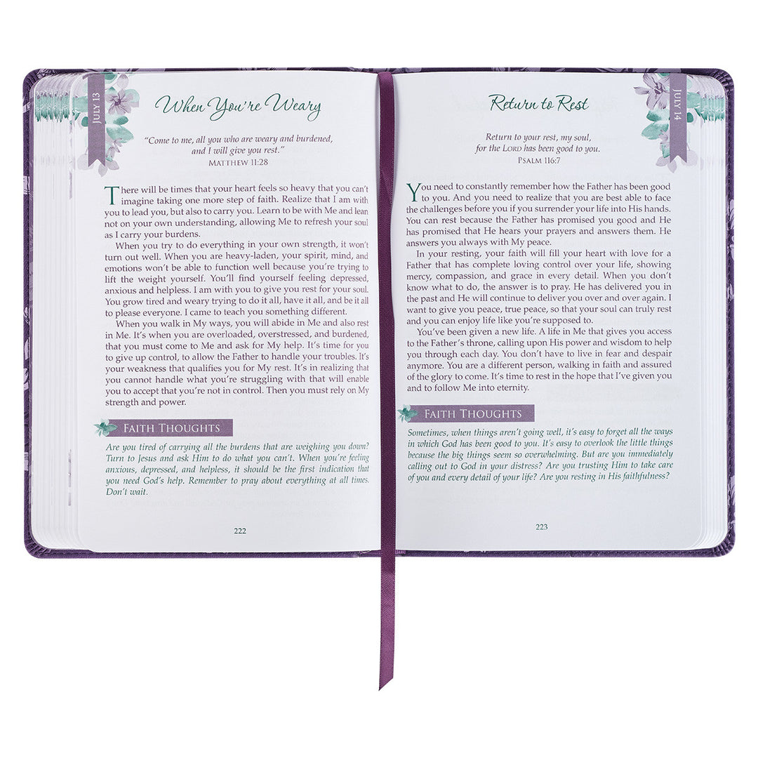 A Journey with Jesus Purple Faux Leather Devotional