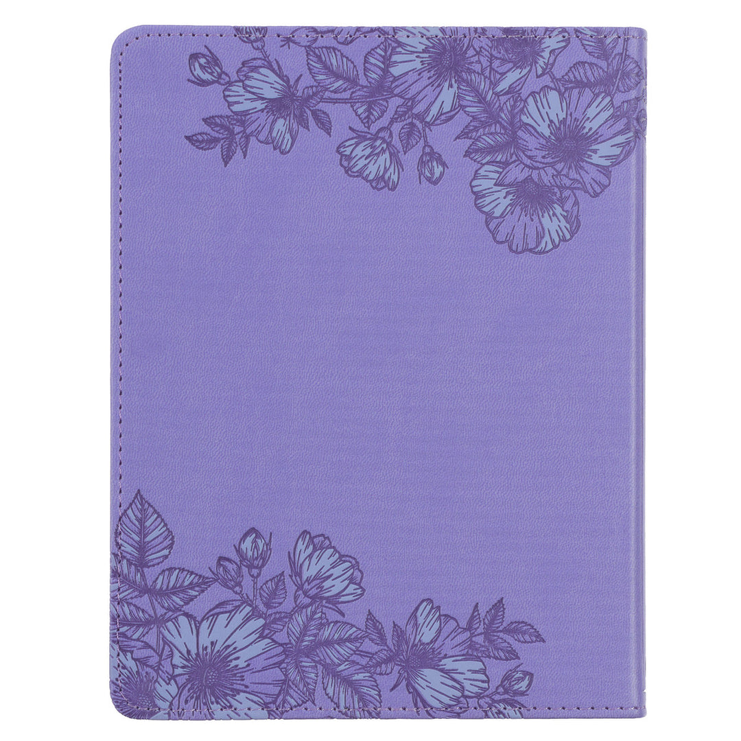 Strong and Courageous Purple Faux Leather Devotional