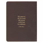 Amazing Grace Two-Tone Brown Faux Leather Daily Devotional