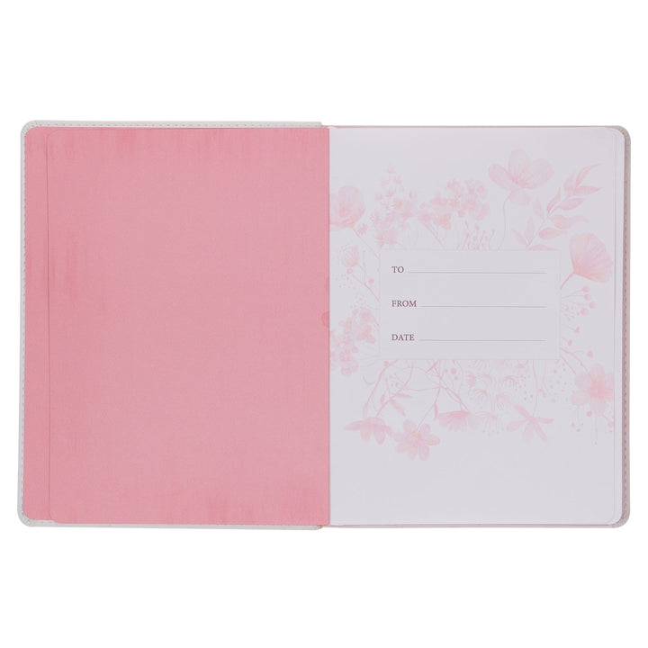 Walking in the Spirit Blush Pink Faux Leather Devotional