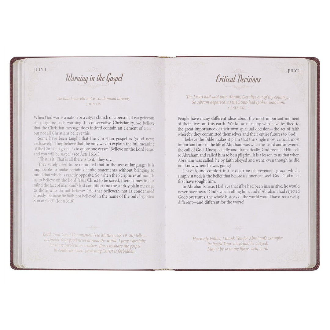 Pursuing God Saddle Tan Faux Leather Devotional Large Print Edition