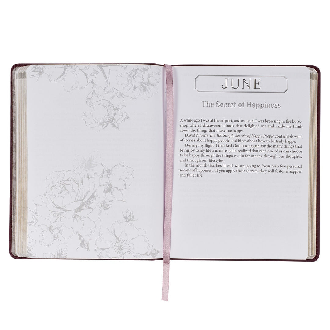 In Touch with God Maroon Faux Leather Devotional
