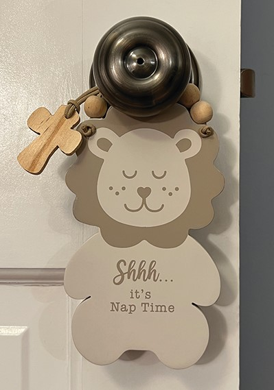 God Is With Me Lion Door Hanger