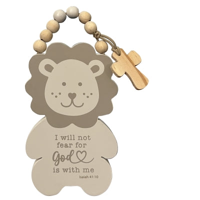 God Is With Me Lion Door Hanger