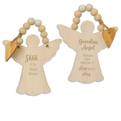 Guardian Angel Door Hanger - "Shh...it's Nap Time"