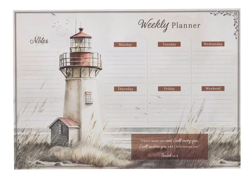 I Will Carry You Large Undated Planner Pad - Isaiah 46:4