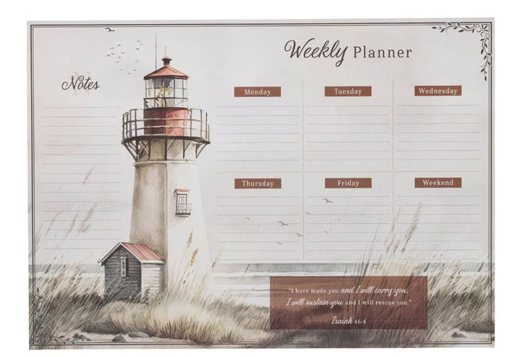I Will Carry You Large Undated Planner Pad - Isaiah 46:4
