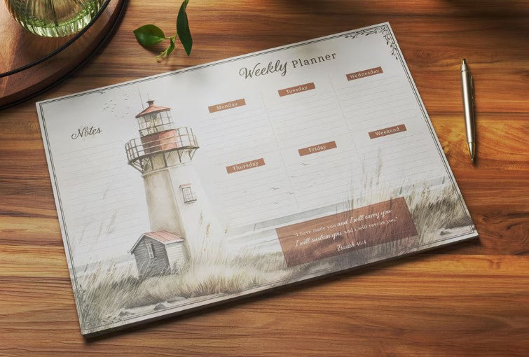 I Will Carry You Large Undated Planner Pad - Isaiah 46:4