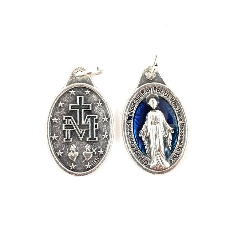 Blue Enamel Miraculous Medal