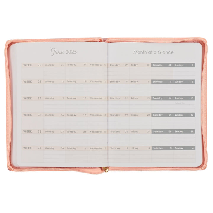 I Can Do Everything Pink Faux Leather Large 18-month Planner for Women - Philippians 4:13