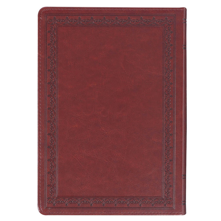 Saddle Tan Faux Leather NLT Everyday Devotional Bible for Men