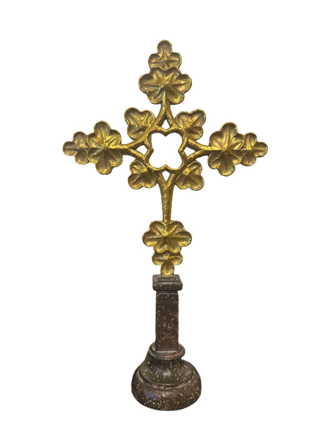 Gold Leaf Finial Cross