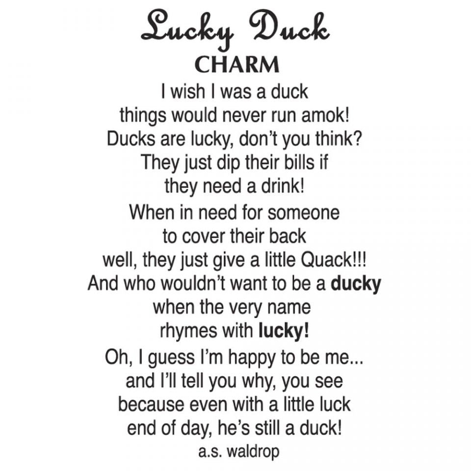 Lucky Duck Pocket Charm