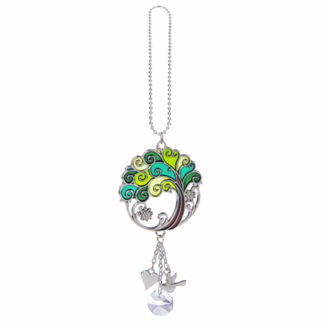 Stained Glass Tree of Life Car Charm