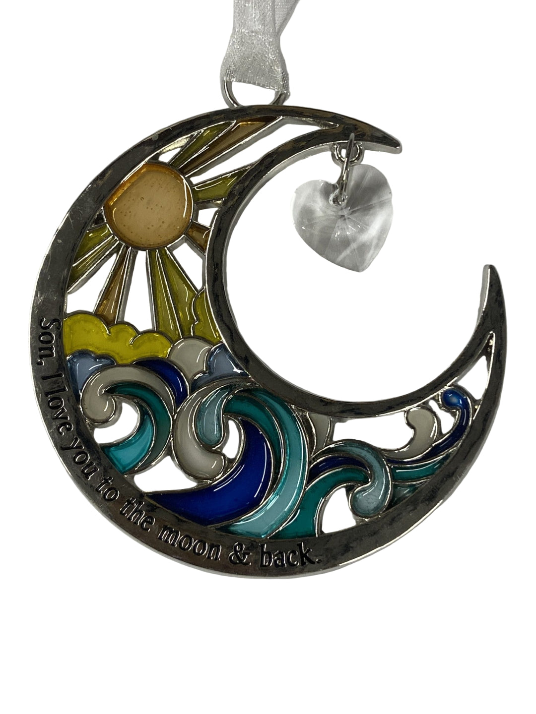 3" Love U to the Moon and Back Ornaments