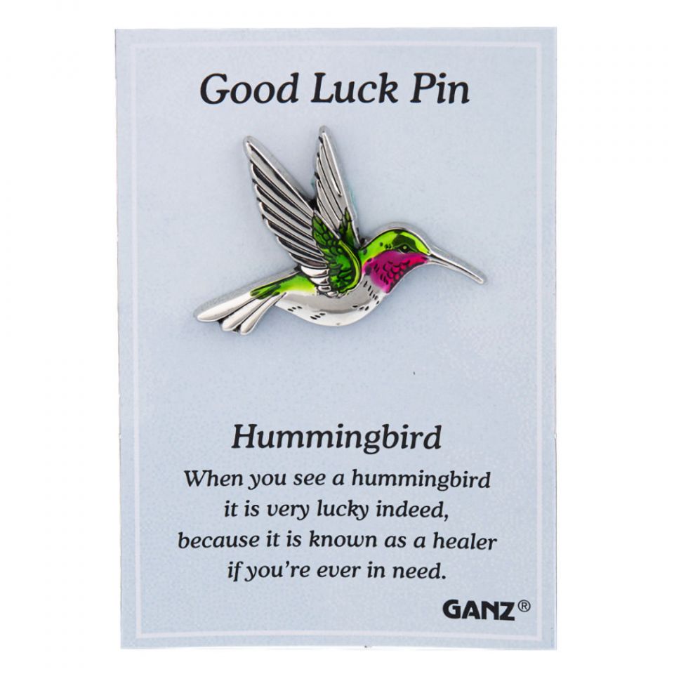 Hummingbird Good Luck Pin