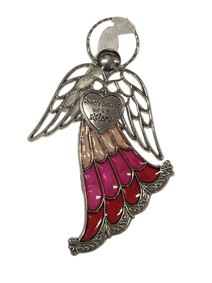 4" Stained Glass Angel Ornaments