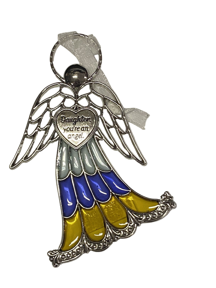 4" Stained Glass Angel Ornaments