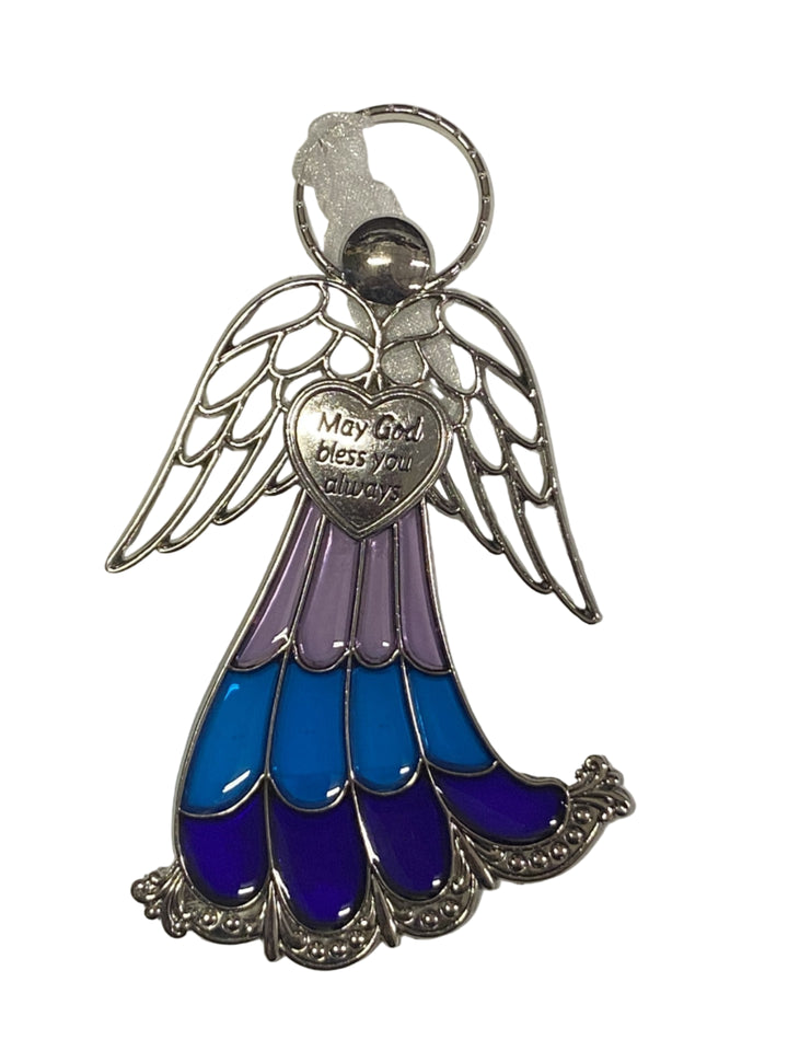 4" Stained Glass Angel Ornaments