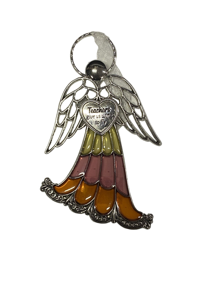 4" Stained Glass Angel Ornaments
