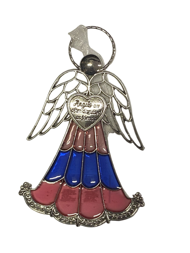 4" Stained Glass Angel Ornaments