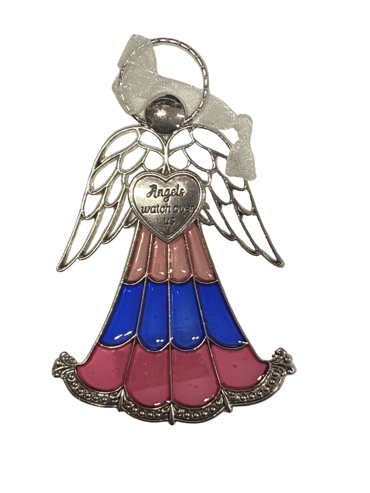 4" Stained Glass Angel Ornaments
