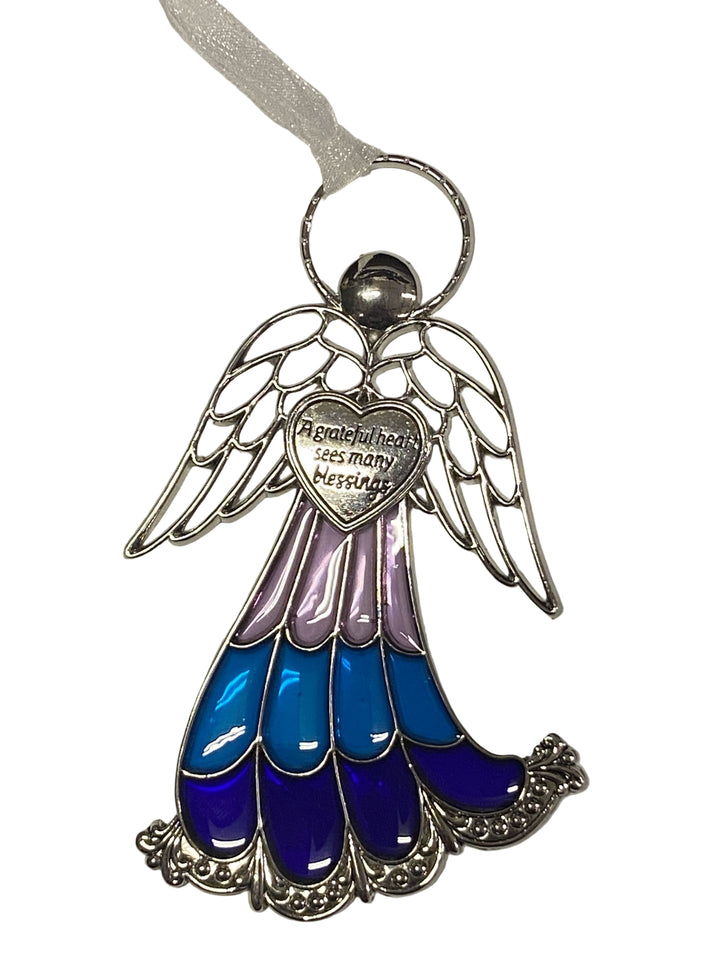 4" Stained Glass Angel Ornaments