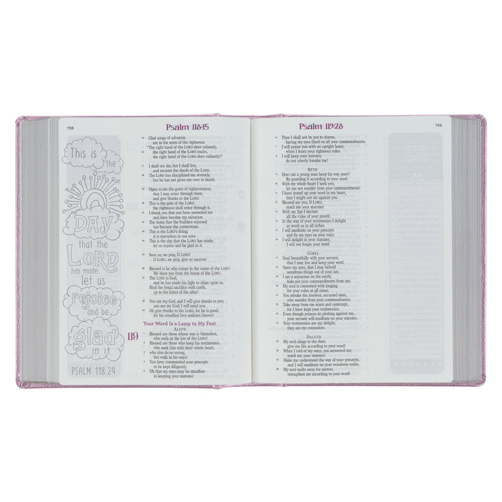 Metallic Pink Faux Leather My Creative Bible for Girls - an ESV Journaling Bible