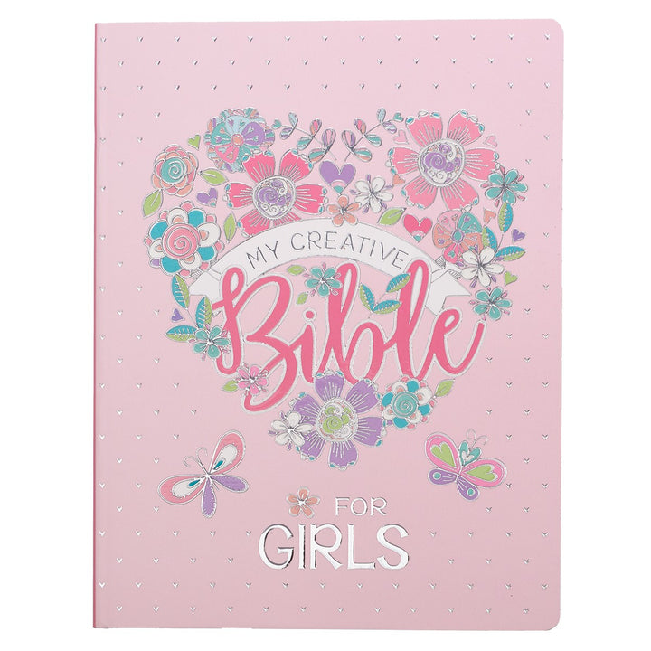 Pink Floral Heart Flexcover My Creative Bible for Girls - an ESV Journaling Bible