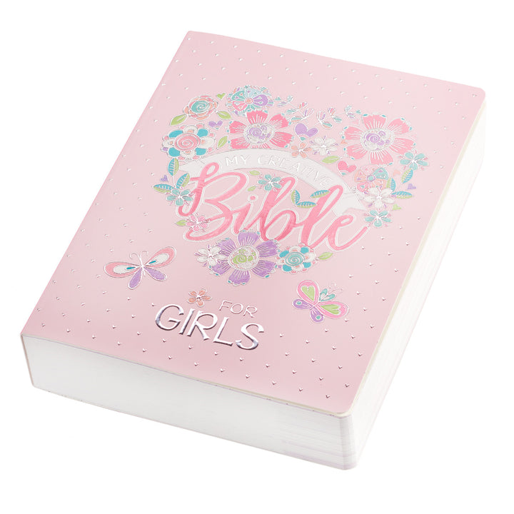 Pink Floral Heart Flexcover My Creative Bible for Girls - an ESV Journaling Bible