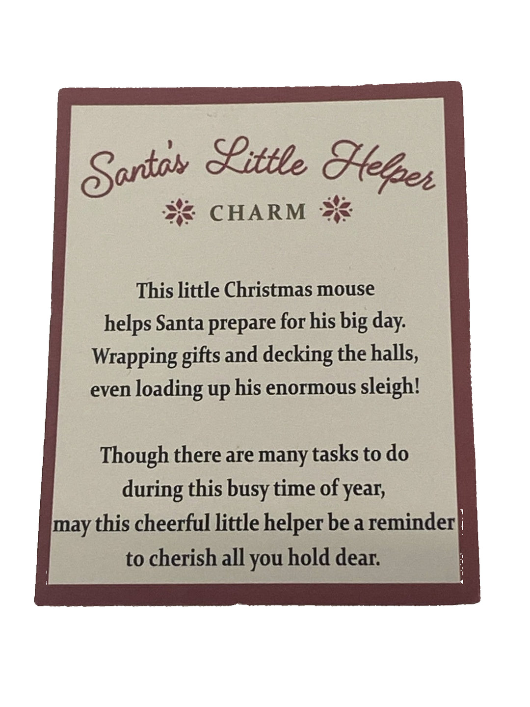 1.75" Santa's Little Helper Mouse