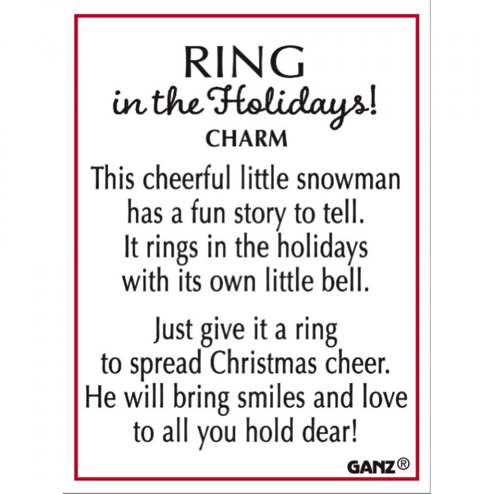 Ring in the Holidays Charm