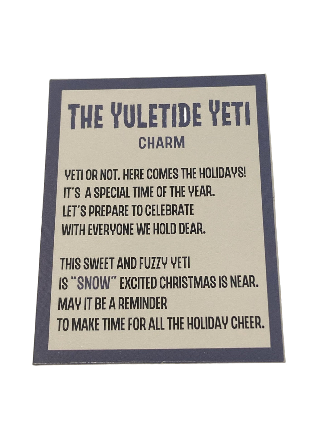 1.5" Yuletide Yeti Charm