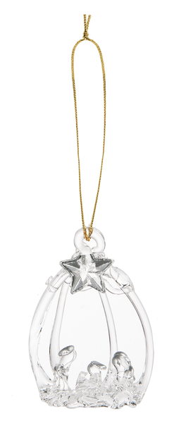 2" Blessed Nativity Glass Ornaments