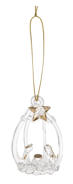 2" Blessed Nativity Glass Ornaments